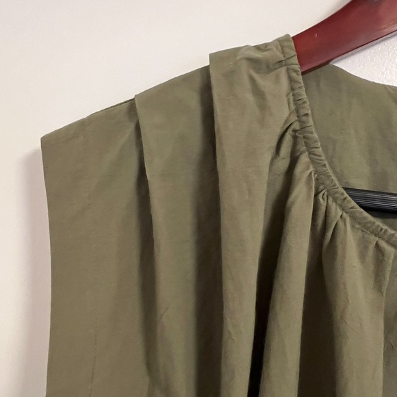 NWT Little Moutain parachute crop top in olive green, size Large. - Picture 8 of 10